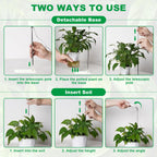 WeeLeeGoo 2 Pack Grow Light with Base, 6000K White Full Spectrum Growing Light Lamp for Indoor Small Mini Micro Green Pot Plants, 5-Level Dimmable, Auto Timer 4/8/12/18 Hrs