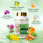 Milk Thistle Supplement for Liver Cleanse Detox & Repair- 80% Silymarin, with N-Acetyl Cysteine(NAC), Artichoke, Turmeric & Dandelion for Liver & Antioxidant Support, All-Natural, Gluten Free, Non-GMO