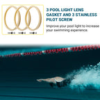 AR-PRO 8 3/8" Pool Light Lens Gasket - Exact Replacements for Pentair Part Numbers 79101600Z and 79104800 - Works with Pentair IntelliBrite, AmerLite, and SAM Amerlite Lights，Set of 3