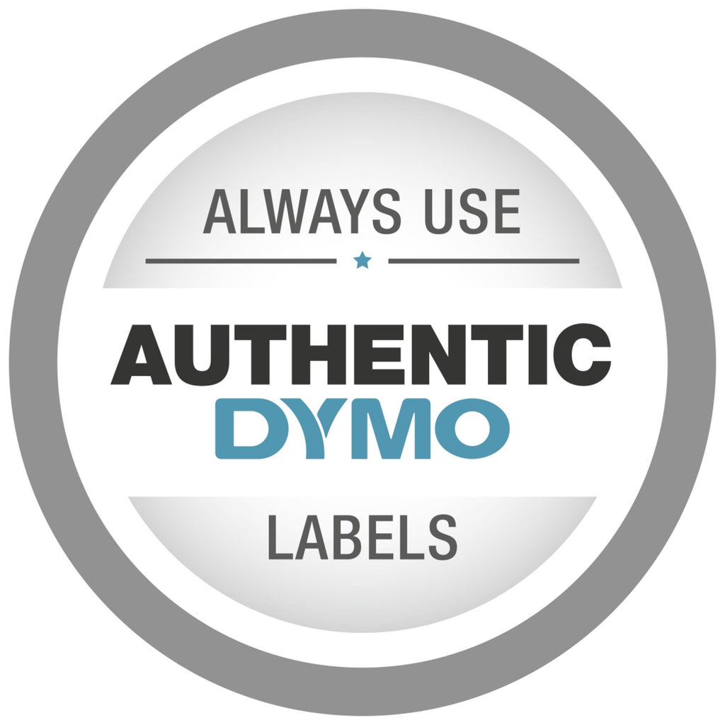 DYMO Rhino Industrial Vinyl Labels 1/2" Black Print on White Tape
