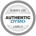 DYMO Rhino Industrial Vinyl Labels 1/2" Black Print on White Tape