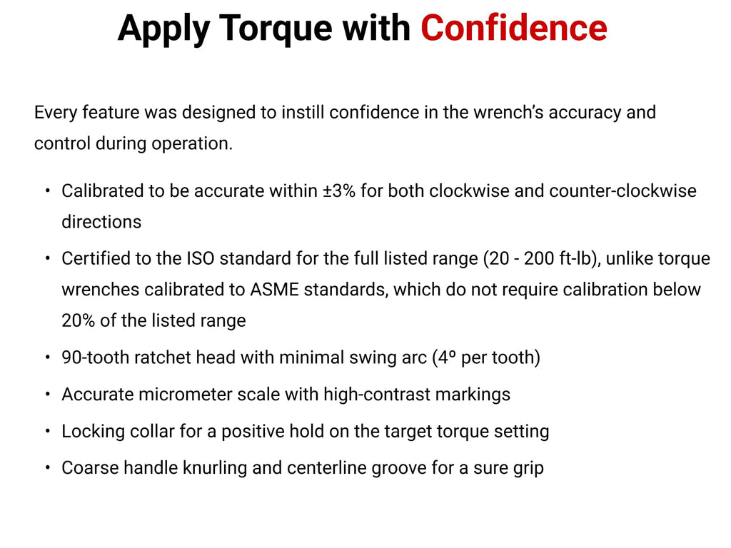 TEKTON 1/4 Inch Drive 90-Tooth Dual-Direction Micrometer Torque Wrench (20-200 in-lb) | TRQ50402