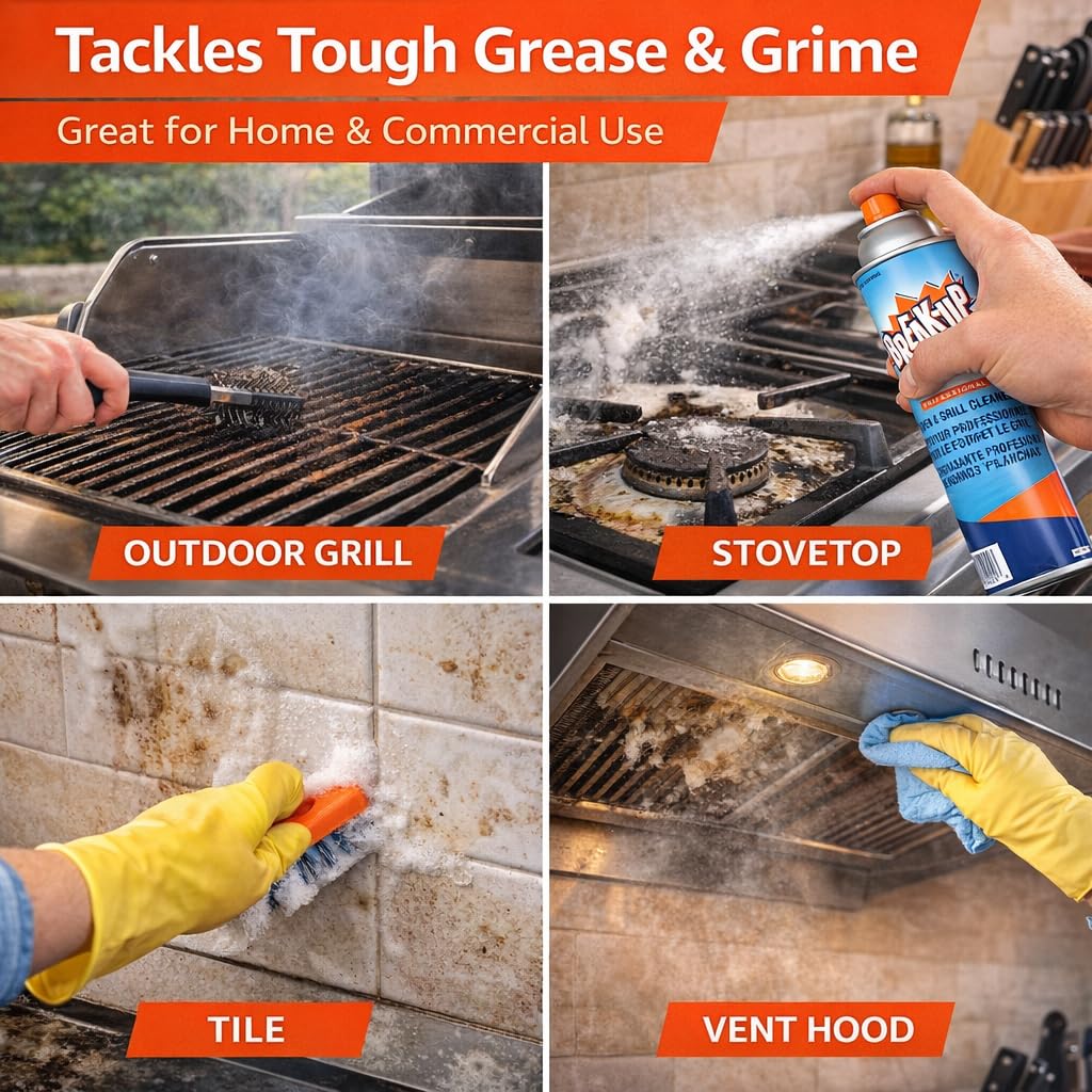 Diversey Break-Up Oven & Grill Cleaner, Aerosol Spray, 19 oz