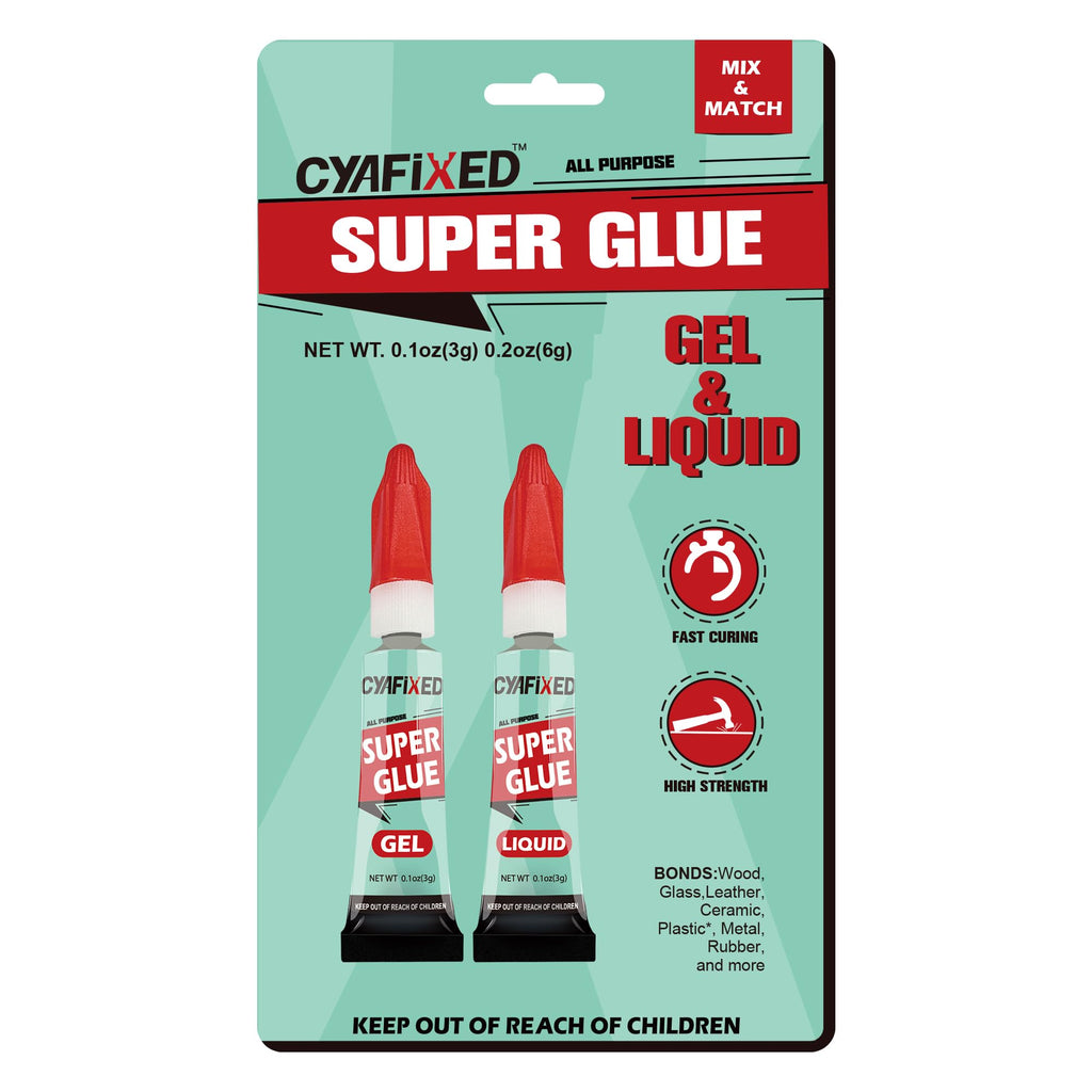 Super Glue Liquid & Gel, Multipack Instant Adhesive for Shoe Sole Repair