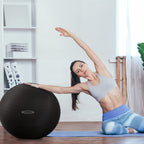 Fitvids Anti-Burst Slip Resistant Exercise Ball - 30-inch, XL, Black, 2,000-Pound Capacity, Quick Pump