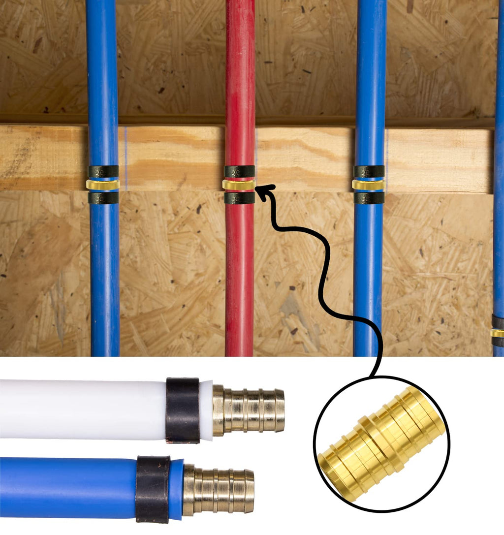 10 Pack 3/4" PEX Fittings, Brass Straight Coupling Fittings