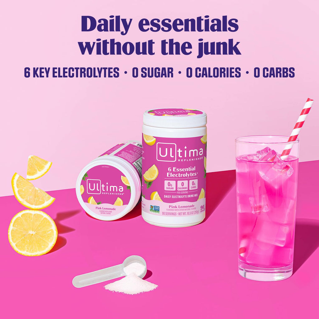 Ultima Replenisher Daily Electrolyte Powder Drink Mix, 90-Serving Canister