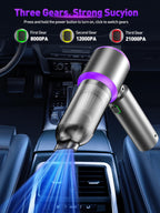 Vacuum/Air Duster Super Power Mini Car Vacuum Cleaner 4-in-1 air Blower Gun