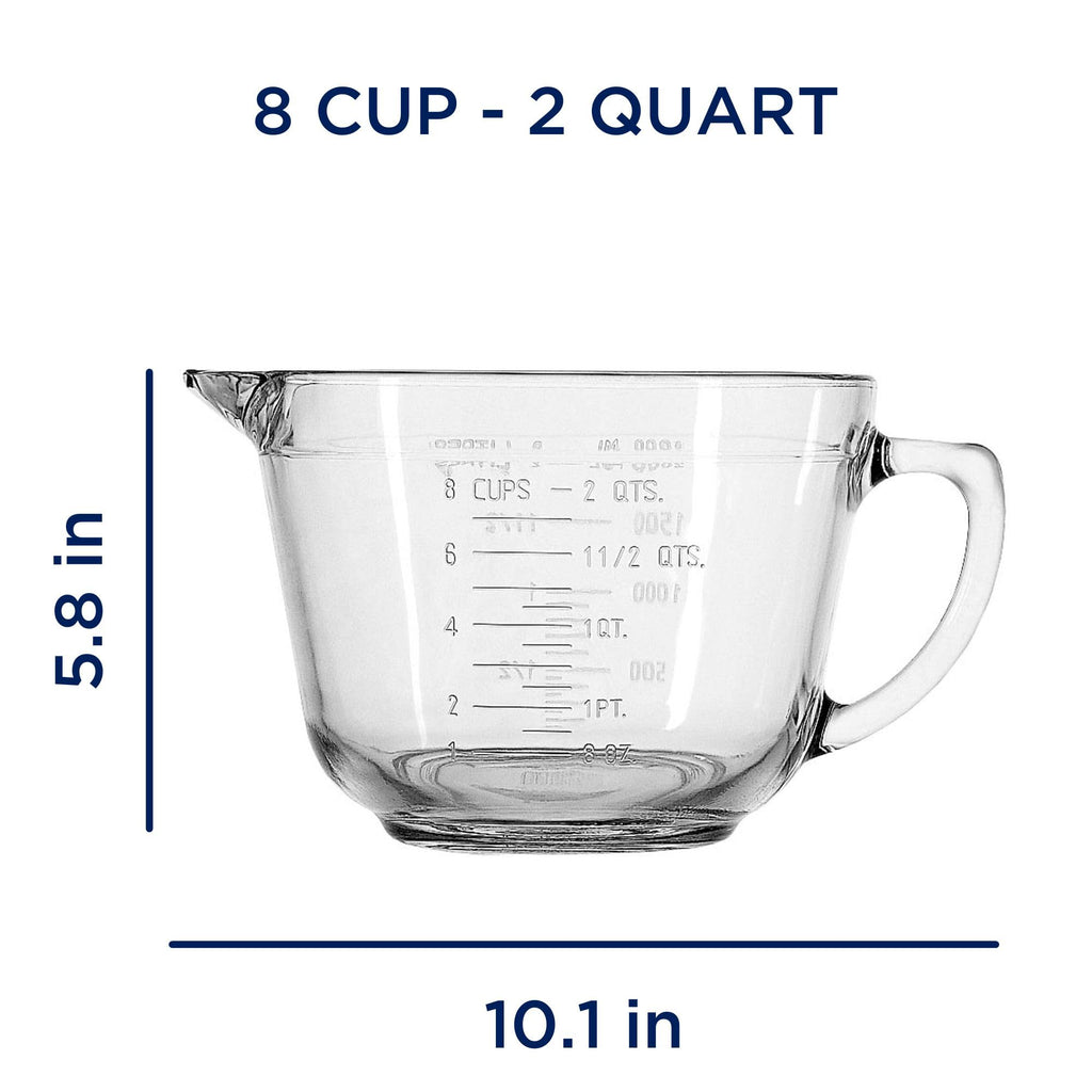 Anchor Hocking Batter Bowl, 2 Quart Glass Mixing Bowl