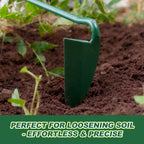 Owlett Japanese Weeding Sickle, Garden Hand Hoe Sickle Hoe with Ergonomic Rubber Handle, High-Hardness Carbon Steel Manual Weeder Tool for Weeding Cultivating Trenching Soil Loosening