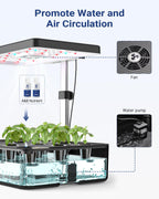 iDOO 12Pods Hydroponics Growing System Garden with LED Grow Light