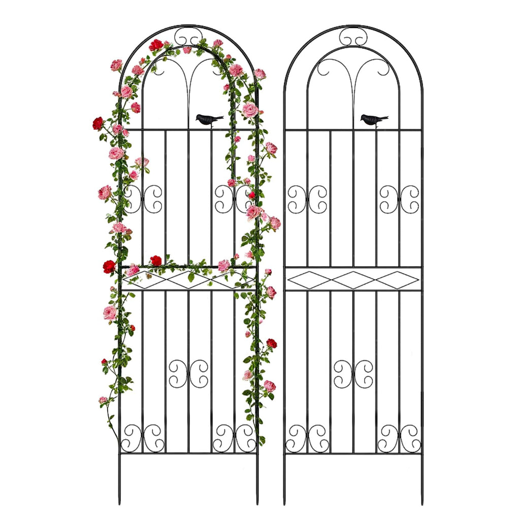 Amoskey Durable Garden Trellis for Climbing Plants - Outdoor Trellis Supports for Lush Greenery - Ideal for Vines, Flowers, and Vegetables, Easy Installation & Space-Saving Design (71"H*20"W -2 pack)
