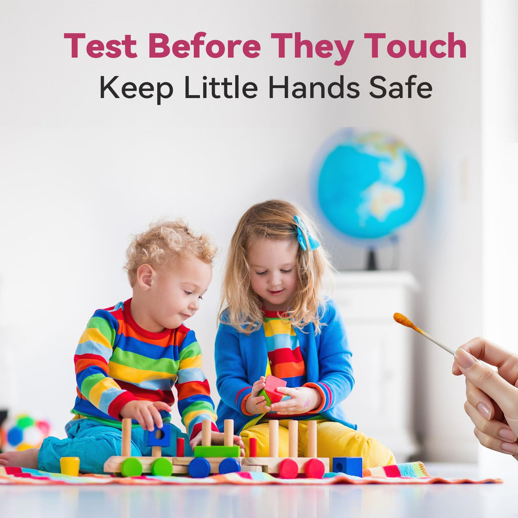 AssuTest Lead Test Kit: 30 High-Sensitivity Lead Test Swabs for Dishes Paint Ceramics Toys Jewelry Metal Wood & All Surfaces Results in 30 Seconds Reliable Lead Testing Solution