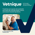 Vetnique DermaBliss Dog Allergy Chews for Seasonal Allergy Itch Relief, Skin & Gut Health with Probiotics and Omega 3 Blend - Advanced or Regular Strength (120ct, Regular Strength Chews)