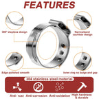 Hydencamm 250PCS 14 Sizes Single Ear Hose Clamp, 5.3-33.1mm 304 Stainless Steel Ear Clamp Kit with Ear Clamp Pincer, Stepless Hose Clamps Cinch Rings for Automotive, Home Appliance Line and Plumbing
