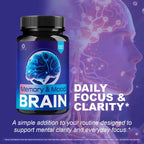 (3 Pack) Memory and Mood Brain Capsules - Official MemoryandMoodBrain Pills Advanced Premium Formula Support, All Natural Ingredients Vitamins for Overall Health & Wellness, 180 Capsules for 3 Months