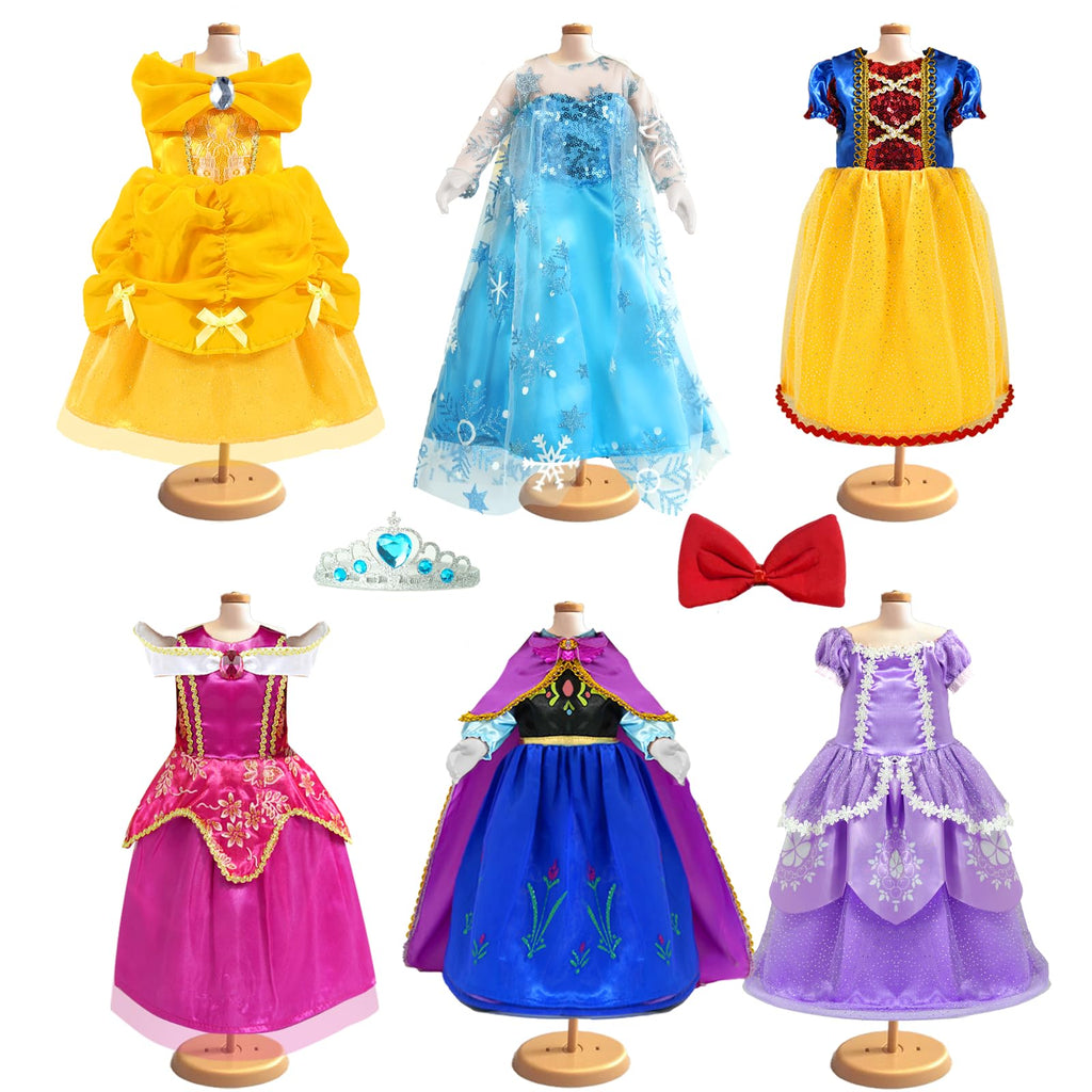 WONDOLL 18 inch Doll Clothes Accessories - 6Pcs Different Princess Costume Dress（NO Doll）