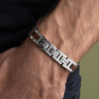 Hero Company Bowie Frontiersman Wood & Stainless Steel Bracelet for Men
