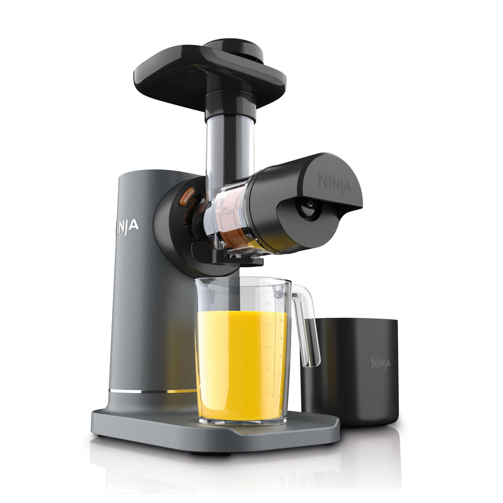 Ninja JC151 NeverClog Cold Press, Powerful Slow Juicer with Total Pulp Control, Stainless Steel, Wood Charcoal