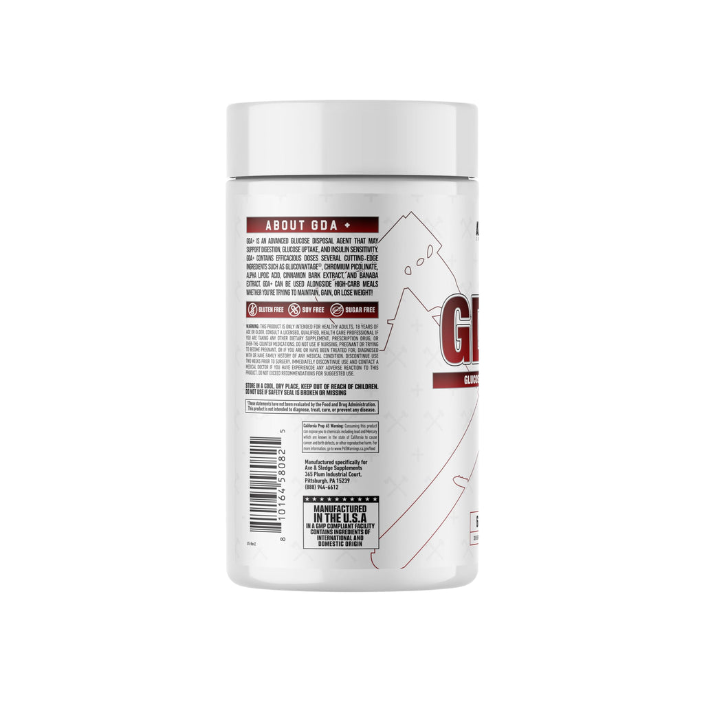 Axe & Sledge GDA+ Glucose Disposal Agent | Supports Nutrient Absorption, Stable Blood Glucose, and Muscle Glycogen Replenishment | 30 Servings