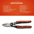 Crescent 8" Pro Series Dual Material Lineman's Compound Action Cutting Pliers - PS20509C