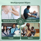 WhyWorry Wet Wipes for Adults, 8"x12" Extra Large Body Cleansing Wipes for Elderly & Incontinence, Extra Thick Adult Washcloths Disposable with Aloe & Vitamin E, Unscented, 220 Count (4 Packs of 55)