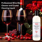 Wine Glass Cleaner and Crystal Cleaning Liquid, Effectively Removers Odors, Grease, Lipstick, Dirt, Residuum, and Fingerprints on Wine Glasses, Leaving Them Crystal Clear and Sparkling - 16.91 Oz