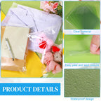Kosiz 600 Pcs Clear Cellophane Bag Plastic Poly Shirt Bag Bulk Resealable Clothes Packing Self Adhesive Packages for Business Shipping(9''x12'', 10''x13'', 11''x14", 12''x15")