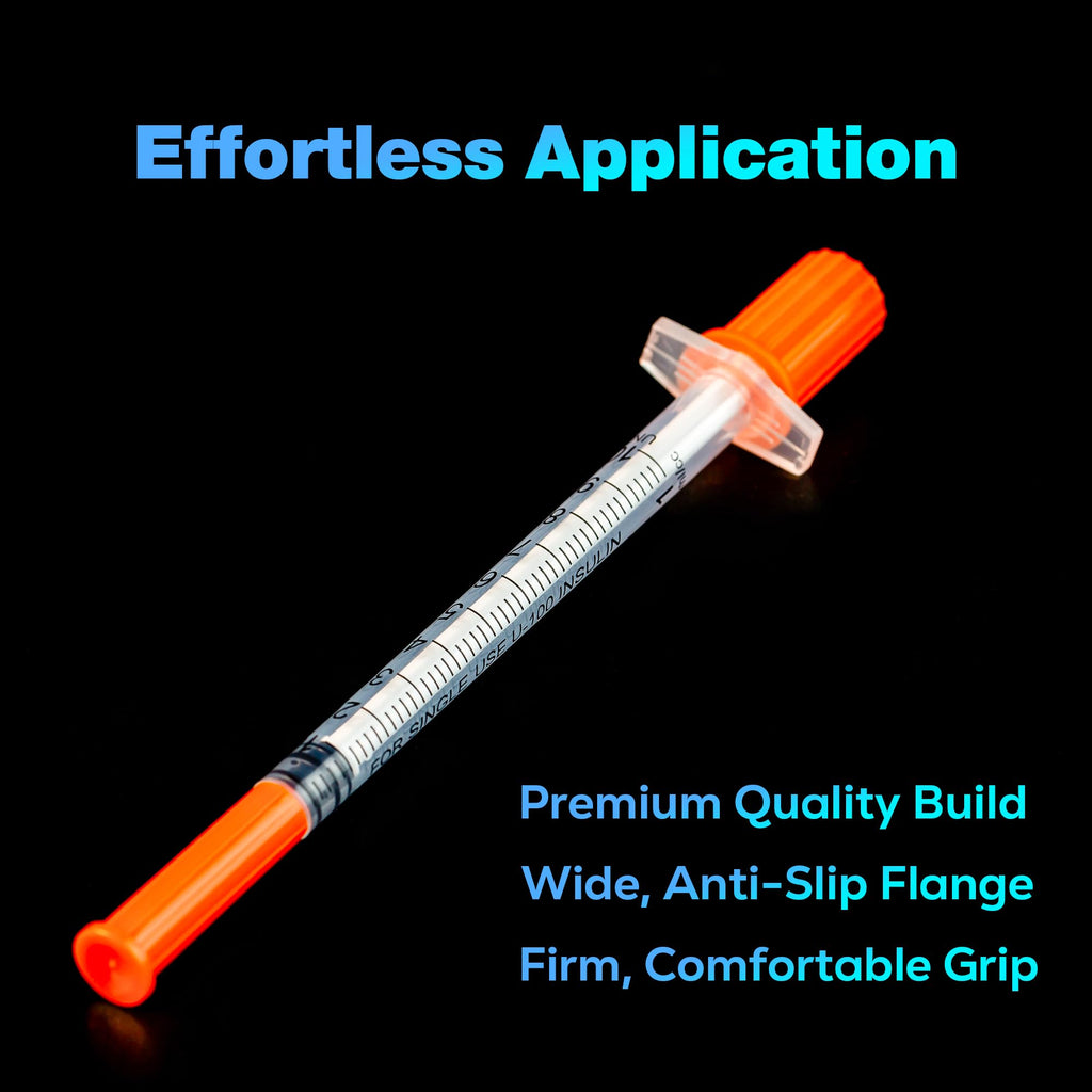 1ml/cc 31G Syringe 5/16" (8mm) Needle, Disposable Individual Package