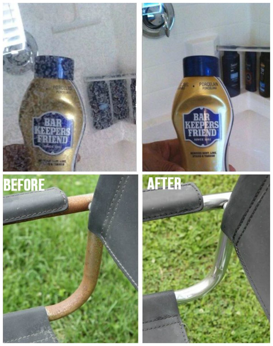 BAR KEEPERS FRIEND Soft Cleanser Liquid (13 OZ) and Non Scratch Scouring Scrubber Kit | Multipurpose, Stainless Steel, Rust, Soft Cleaner with Heavy Duty Non Scratch DishCloth