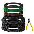 Bonsai Wire Kit with Cutter, Anodized Aluminum-189FT 7 Rolls 5 Sizes 1-3mm