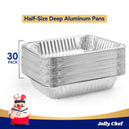 9x13 Aluminum Foil Pans (30 Pack) Disposable Foil Pans for Heating