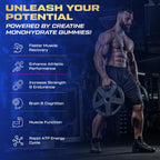 ZyterX Creatine Monohydrate Gummies for Men & Women, 9000MG Creatine Gummies Sugar Free with L-Taurine, BCAA 2:1, B12 B6 for Boost Strength, Focus & Endurance, Vegan, Non-GMO, Blueberry 120pcs