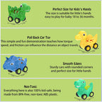 Veslier Dinosaur Car Toys for2 3 4 5 Years Old Boys, Friction Power Carrier Truck with 4 Pack Small Pull Back Dino Car, Christmas Birthday Gift for 3+ Boy Girl Kids Toddlers