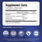 Immortal Herbs Diosmin Hesperidin 1000mg Complex, 150 Capsules, Citrus Bioflavonoids Rich Fruit Extract, 100% Vegetarian, Non-GMO & Gluten Free Diosmin Supplement with Max Strength