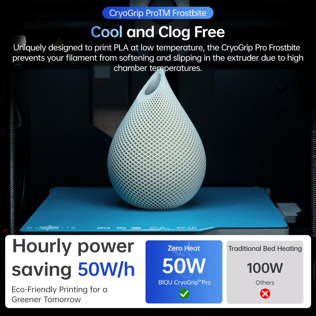 BIQU CryoGrip Pro Frostbite Cold Build Plate for Bambu-Lab 3D Printers