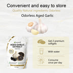 motilli Everwell Aged Garlic Extract - Odorless Garlic Supplement Softgels, Immune Support, Non-GMO, 200 Count