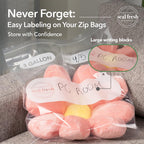 Seal Fresh 3 Gallon Large Plastic Storage Bags – 16" x 18" (15 Count) – Reusable XXL Extra Large Clear Jumbo Zip Bags with Sealable Zipper Top For Clothes, Travel, Moving
