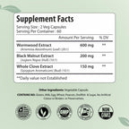 ForestVibe Wormwood Complex with Black Walnut & Clove, 3-in-1 Herbal Blend, Sweet Wormwood Extract Capsules, 120 Vegan Capsules, 2 Month Supply, Non-GMO & Gluten Free Supplement