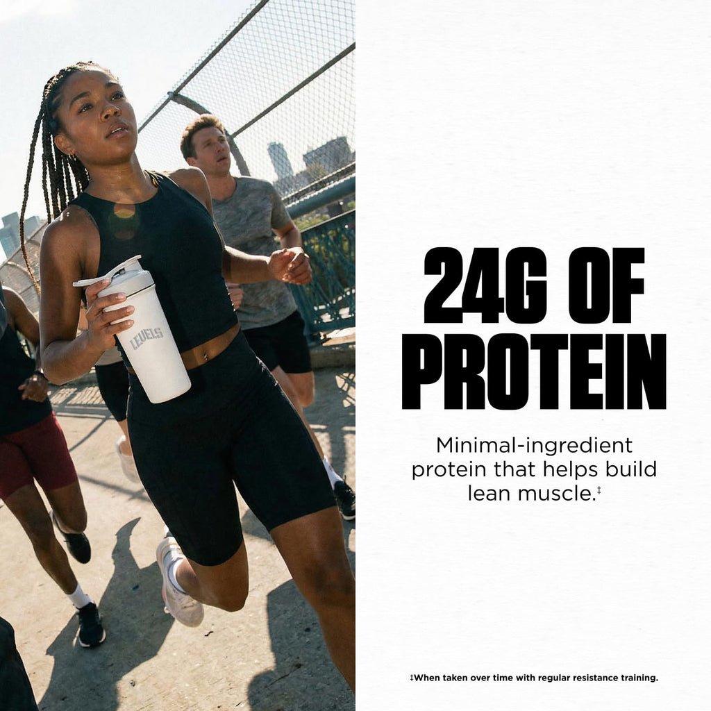 Levels Strawberry Banana 100% Grass Fed Whey Protein with Real Fruit, Single Serving, Undenatured, No GMOs