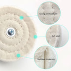 Tworider 6 pcs Buffing Wheel for Drill,Buffing Pad Polishing Wheel Kits,Wheel Shaped Polishing Tool for Metal Aluminum,Stainless Steel,Chrome,Jewelry,Wood,Plastic,Ceramic,Glass,etc