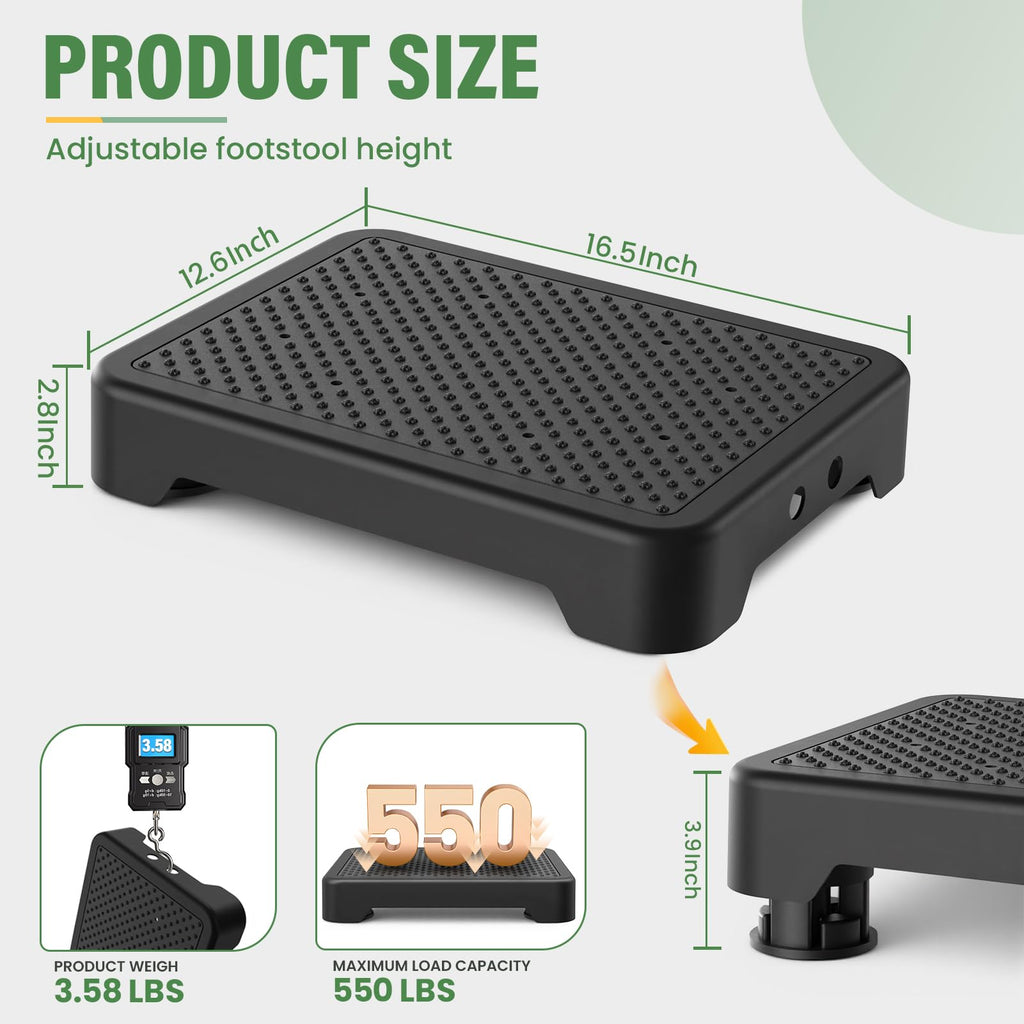 SOYO Mobility One Step Stool, Heavy Duty Indoor Outdoor Non-Slip Small Step Platform Assistive Device for Adult Elderly, Standing Support and Step Riser for Car, Bed, Door, Stair, Bathroom Black-Black