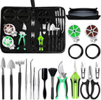 Bonsai Tools Set, 20-Piece Bonsai Tools Set with Waterproof Repotting Mat, Pruning Shears, Scissors & Training Wire - Indoor Gardening Starter Gifts for Women, Men & Beginners