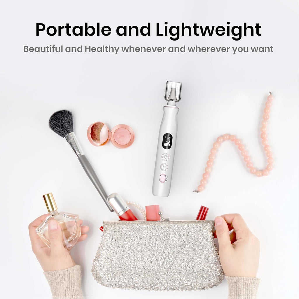 HSKAI Electric Nail File Drill, Cordless Toe Nail Grinder for Thick Toenails & Callus, 10-Speed 2000mAh Rechargeable Nail Filer, Manicure Pedicure Kit with LED Lamp, Gifts for Men Women