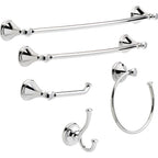 Delta Double Towel Hook for Bathroom or Kitchen| Polished Chrome | Cassidy Accessories