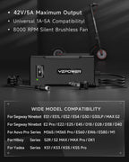 42V 5A Fast Charger for Segway Ninebot MAX G30LP/G30P/ES1/ES2/ES4 & Xiaomi M365 - Compatible with F25/F30/F40, Spin, Skip, Bird, Lime Scooters 36V Li-ion Battery, 8mm Connector