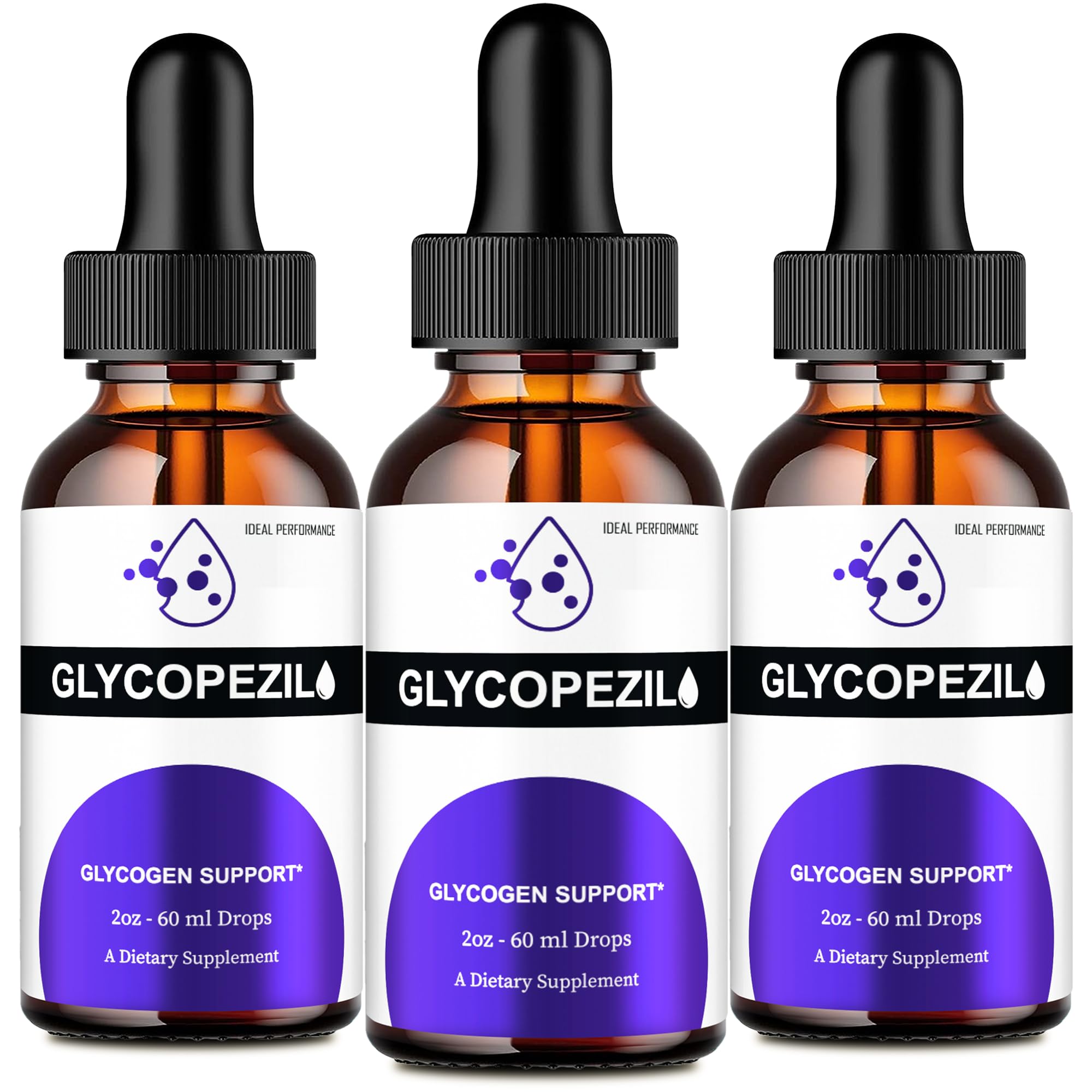 Glycopezil Drops, Official Glycopezil Blood Support Supplement Droppers - Maximum Strength, All Natural Healthy Circulation and Stable Levels, Advanced Glycopezil Health Support Reviews (3 Pack)
