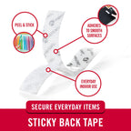 VELCRO Brand 6 Ft x 3/4 in | Sticky Back Tape Roll with Adhesive | Cut Strips to Length | Hook and Loop Fasteners | Perfect for Home, Office or Classroom, White, 90976W