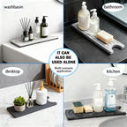 Faucet Mat for Kitchen Sink, Water Absorbent Kitchen Faucet Mat, Durable Sink Splash Guard with Raised Feet, Diatomite Fast Drying Kitchen Sink Faucet Mat, Bathroom Stone Drying Tray for Counter