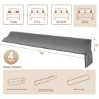 EUHAMS King Size Bed Wedge Pillow for Headboard Bed Gap Filller/Mattress Gap Filler (0-7") - Wedge Pillow Headboard Triangle Foam Pillows Wedges Between Headboards Mattress (Grey,76"x10"x6")